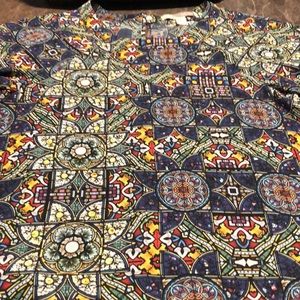 Pretty stain glass short sleeve blouse